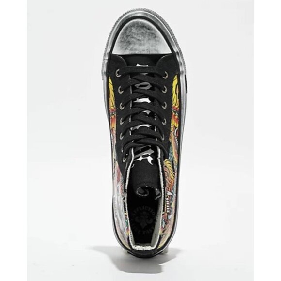 AFFLICTION FLAME& FABLE HI-TOP SHOES SNEAKERS UNISEX M 7.5 / W 9 STREETWEAR - Picture 3 of 5